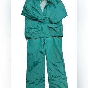 Woolrich vintage 90s/y2k teal windbreaker jacket and pants set!